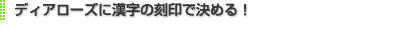 ディアローズに漢字の刻印で決める！