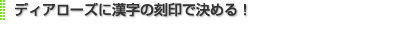 ディアローズに漢字の刻印で決める!